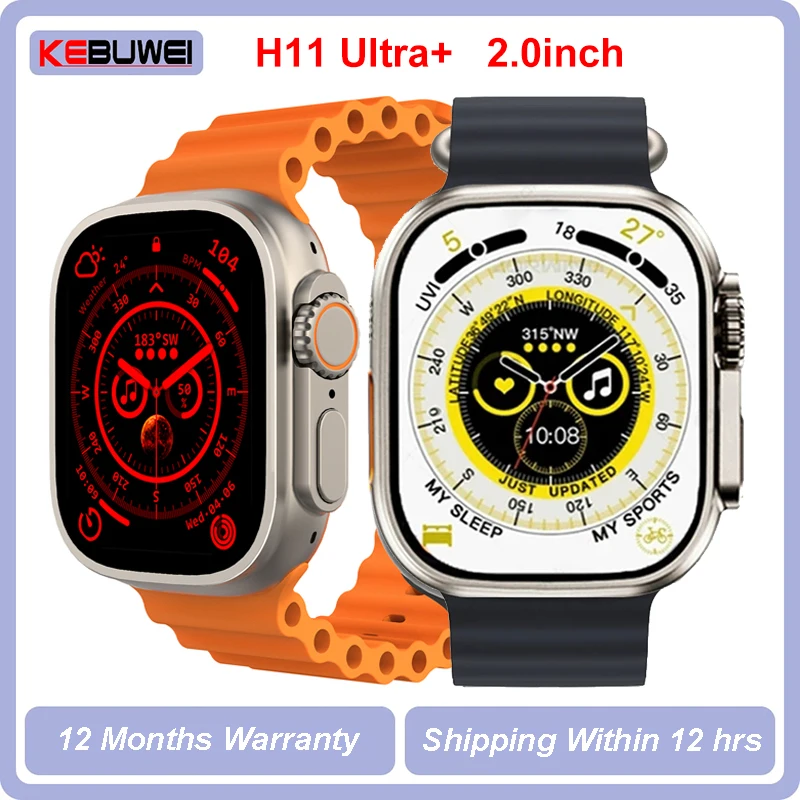 

Смарт-часы H11 Ultra Plus, мужские часы H11 Ultra +, 49 мм, Беспроводная зарядка, 8 Bluetooth-звонков, 173, спортивный режим, 2,0 дюйма, 2023