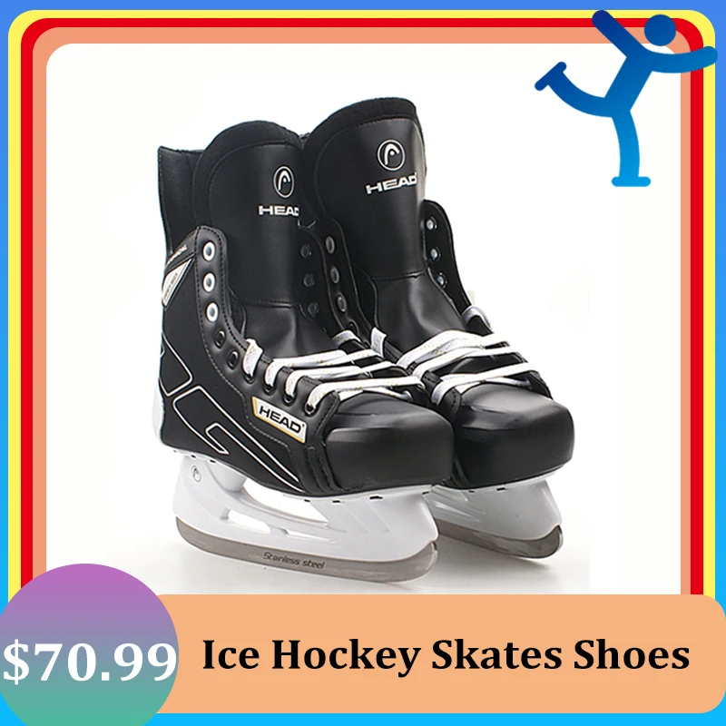 New Winter Ice Hockey Skates Shoes With Ice Blade Adult Teenagers Kids Professional PU Thermal Warm Thicken Comfortable Beginner