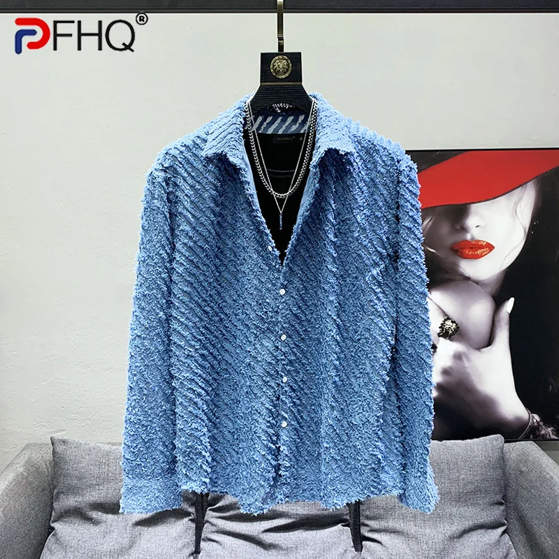 

PFHQ 2023 Элегантная Модная индивидуальная рубашка в Корейском стиле с длинным рукавом мужские стильные высококачественные оригинальные красивые весенние топы