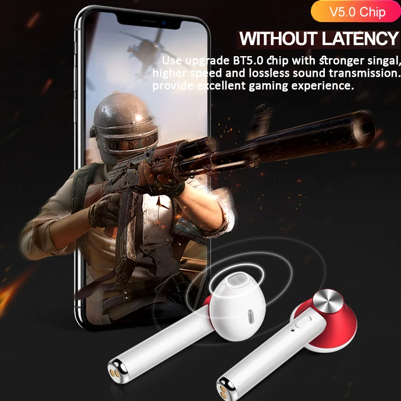 

Bluetooth 5.0 Earphones Charging Box Wireless Headphone 3D Stereo Sports Waterproof Earbuds Headsets With Microphone 006