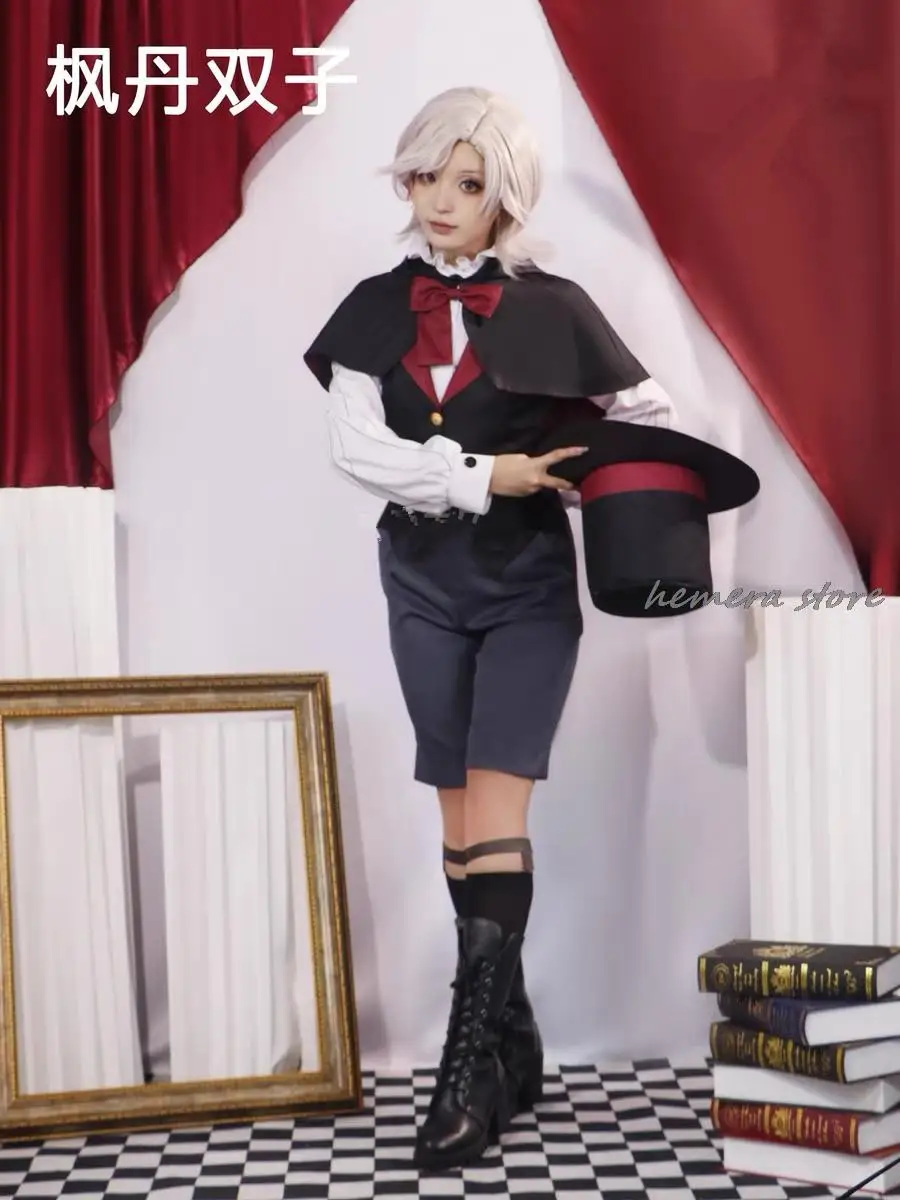 

New Skin Lynette Childhood Cosplay Costume Fontaine Lyney Kid Uniform Dress Ears Skirt Glove Youngth Outfit Tail Magician