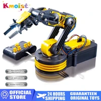 diy electric remote control manipulator scientific experiment assembling childrens educational toys for boys gifts