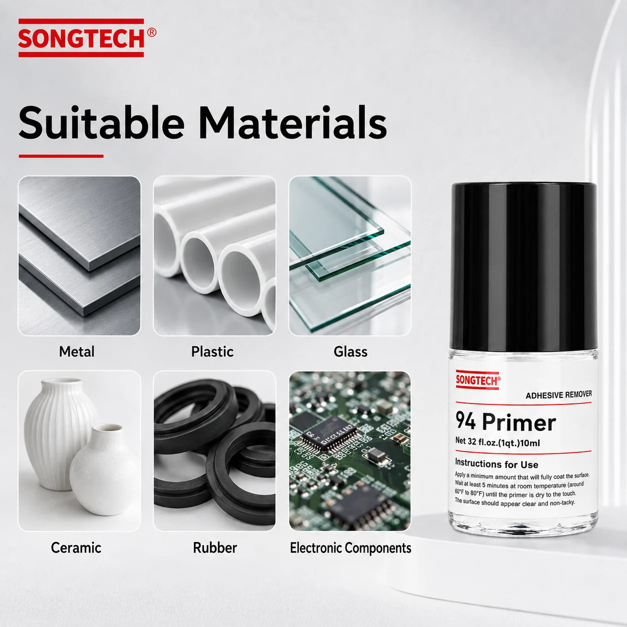 Фото 10 мл Songtech 3M 94 Грунтовка для ленты, усилитель адгезии, средство для обработки поверхности для автомобильной отделки, ремонта электроники, металла, пластика, стекла №3