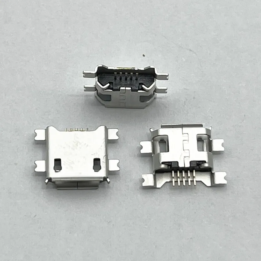 

100 шт., тяжелая пластина Micro USB, 5 контактов, 1,17 мм, гнездовое сиденье/4 фиксированных ножки, 1,17 5P, сиденье для зарядки планшета, мини-USB-разъем