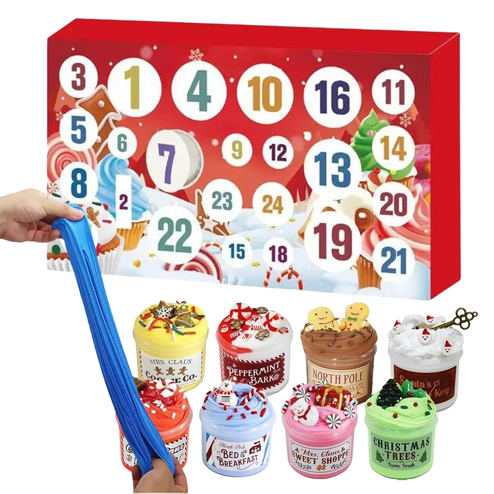 Адвент-календарь Slime 2024 рождественские календари обратного отсчета игрушки для