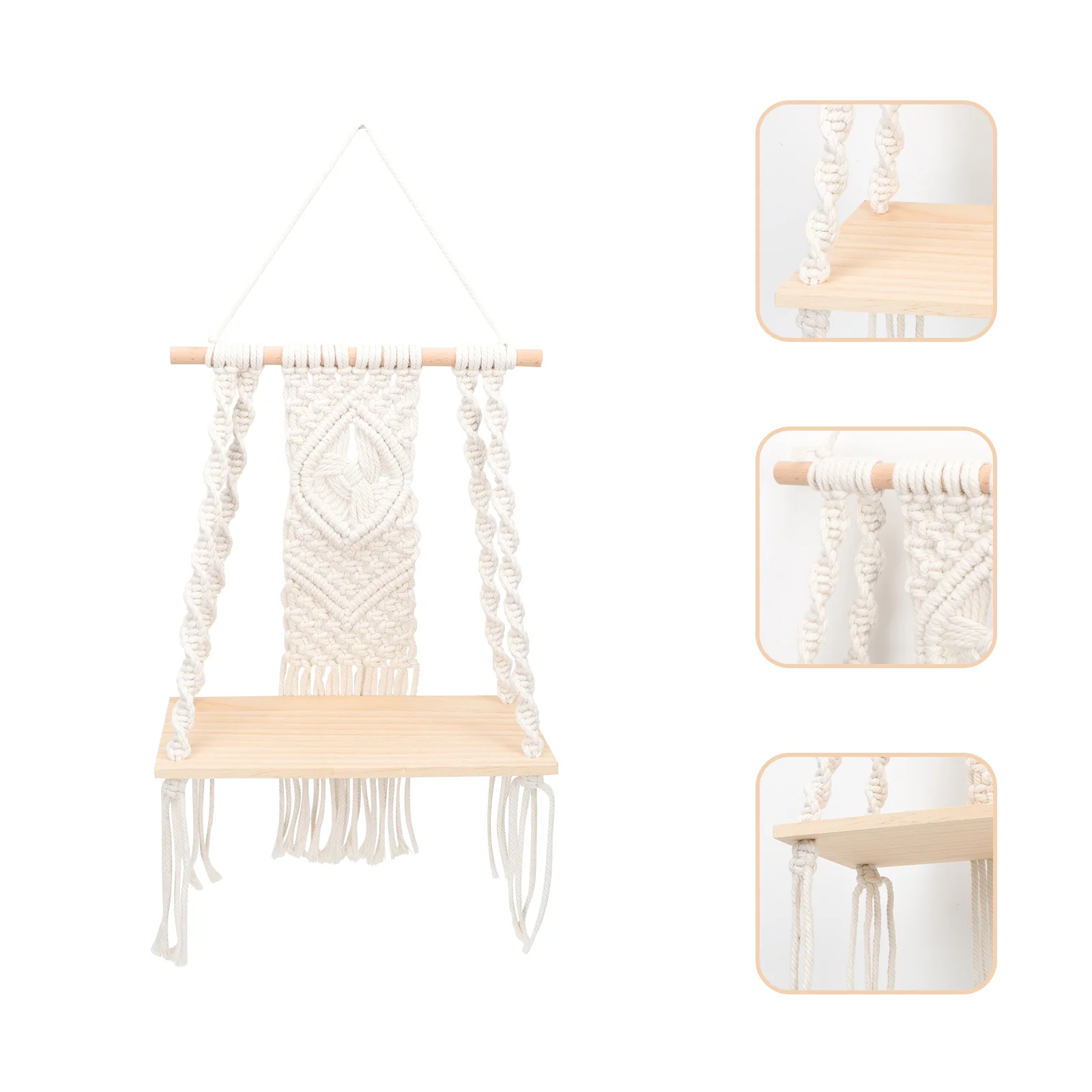 

Декоративная подвесная полка с кисточками для украшения стен