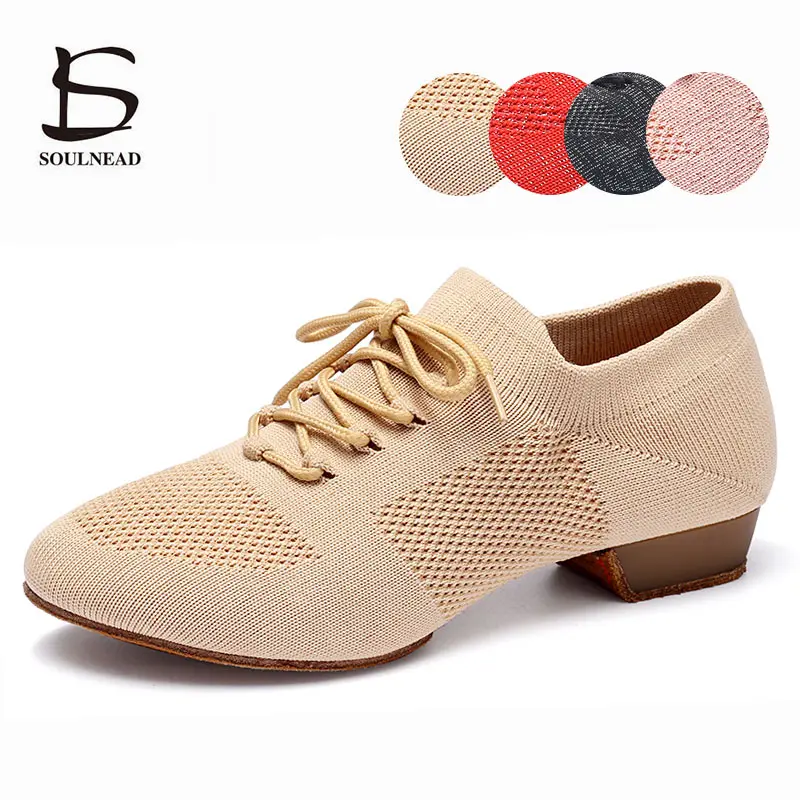 Jazz Dance Shoes Women Adult Ballet Shoes Soft Sole Breathable Professional Latin Ballroom Practice Dancing Shoes For Ladies