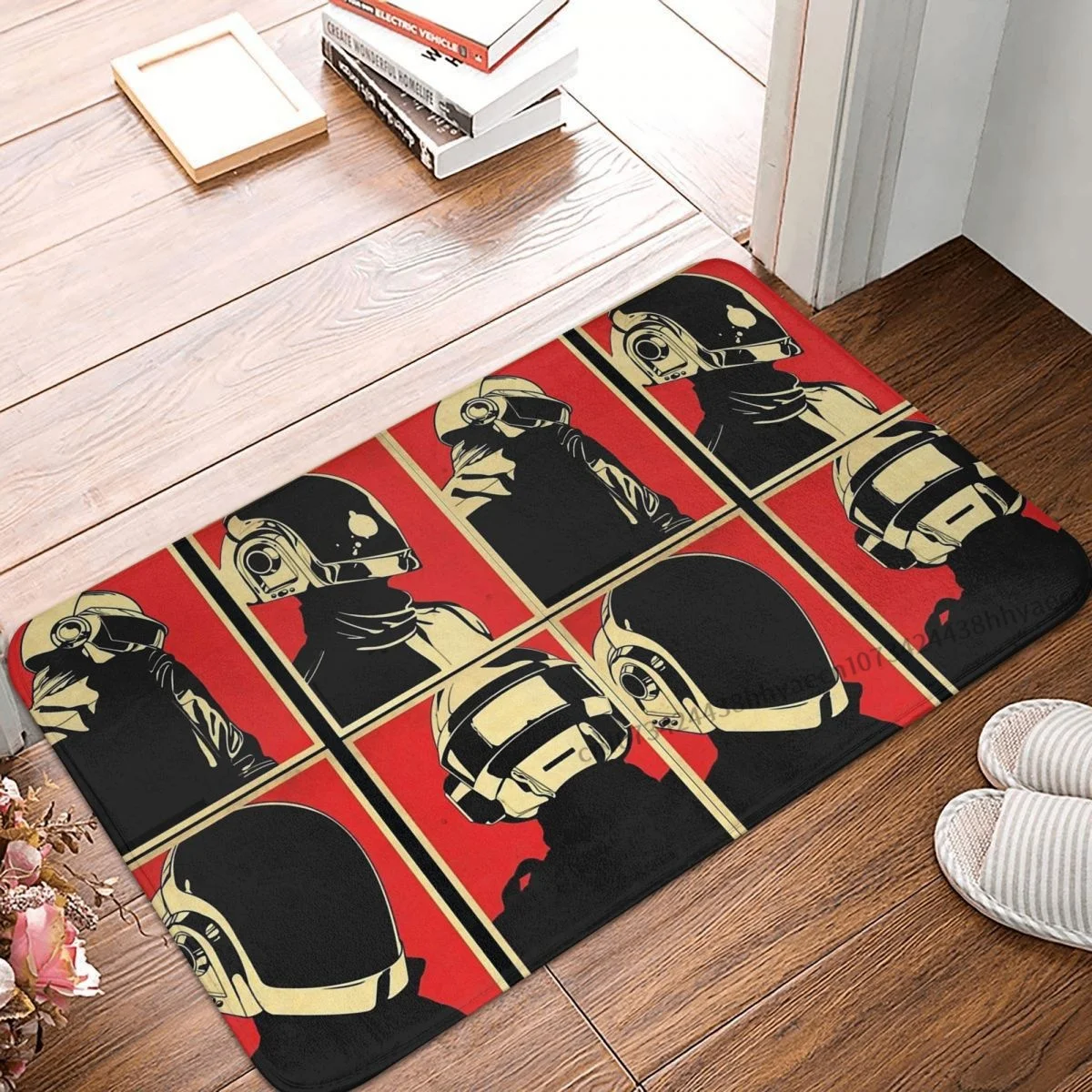 

Band Daft Punk Non-slip Doormat Helmet Bangalter Bath Bedroom Mat Outdoor Carpet Indoor Modern Decor