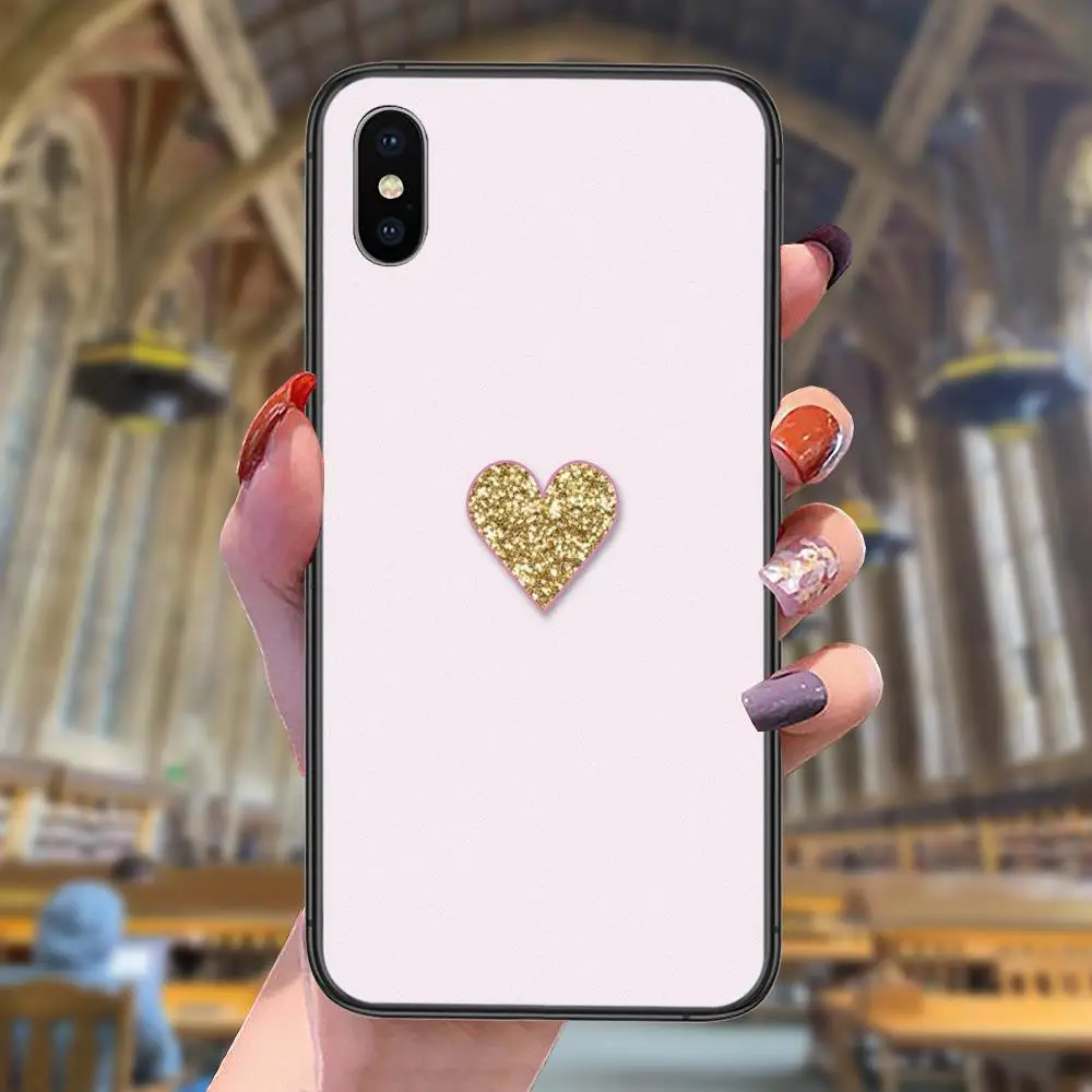 Полосатый Золотой блестящий сердца удивительный для Galaxy J1 J2 J3 J4 J5 J6 J7 2017 2018 Duo Max mini