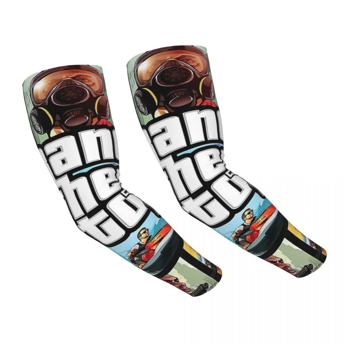 

Action Adventure Game Grand Theft Auto Sun UV Protection Cooling Arm Sleeves Men Women Sports Cycling Tattoo Cover Up