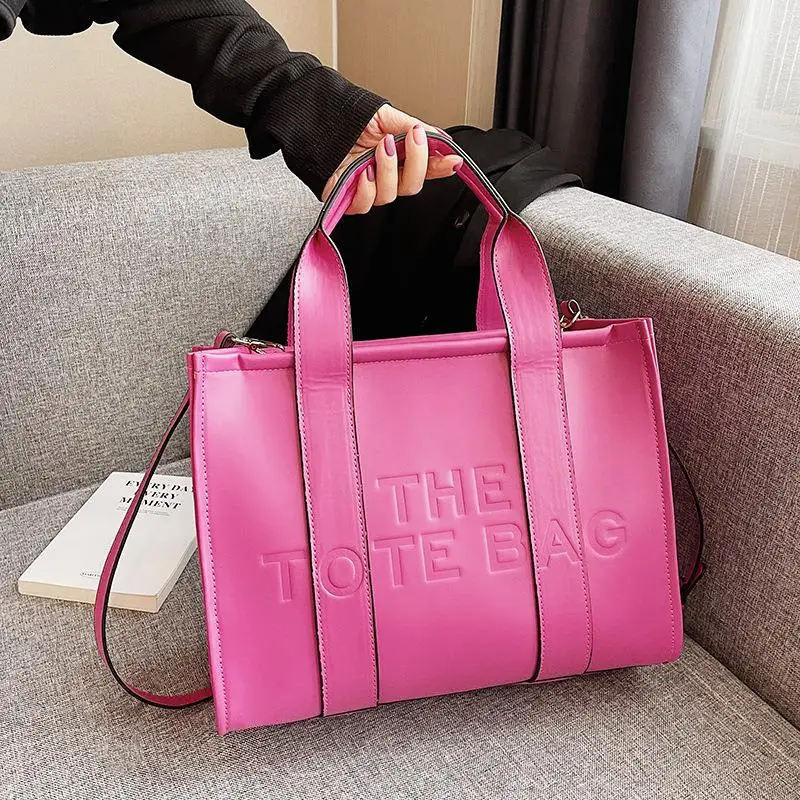Boutique Women Large Tote Bag Pu Leather Handbag Fashion Designer Shopper Purses 2022 Luxury Brand Lady Shoulder Crossbody Bags