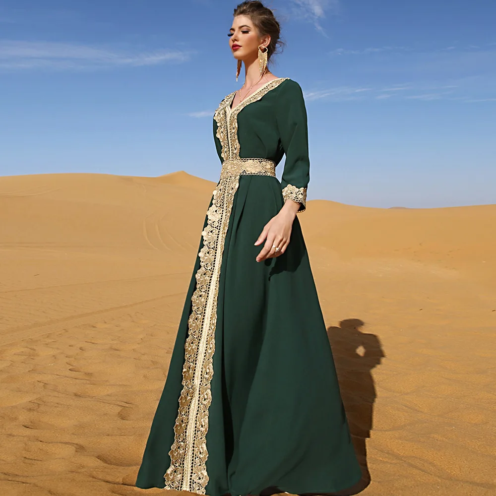 Eid Caftan Saudi Dubai Abaya Satin Turkey Islam Muslim Long Arabic Dress Abayas for Women Moroccan Kaftan Robe Musulmane Longue