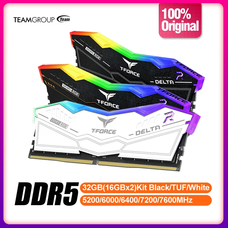 T force delta rgb 32gb 2x16gb. Teamgroup ddr5 2x16gb 7600mhz. 32gb teamgroup t-force delta rgb black [ddr5, 6400mhz, 2x16gb]. kingbank ddr5. 8gb team group t-force delta rgb 5200mhz.