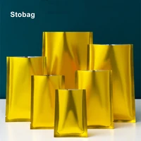 stobag food sealed vacuum bag aluminum foil gold open top airtight storage flat small candy mask tea nuts powder pouches logo
