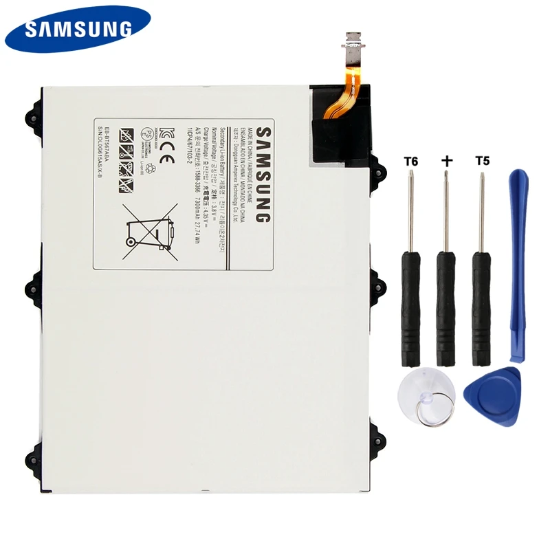 

Original Replacement Tablet Battery EB-BT567ABA For Samsung Galaxy Tab SM-T560NU T567V 9.6 Rechargeable Battery 7300mAh