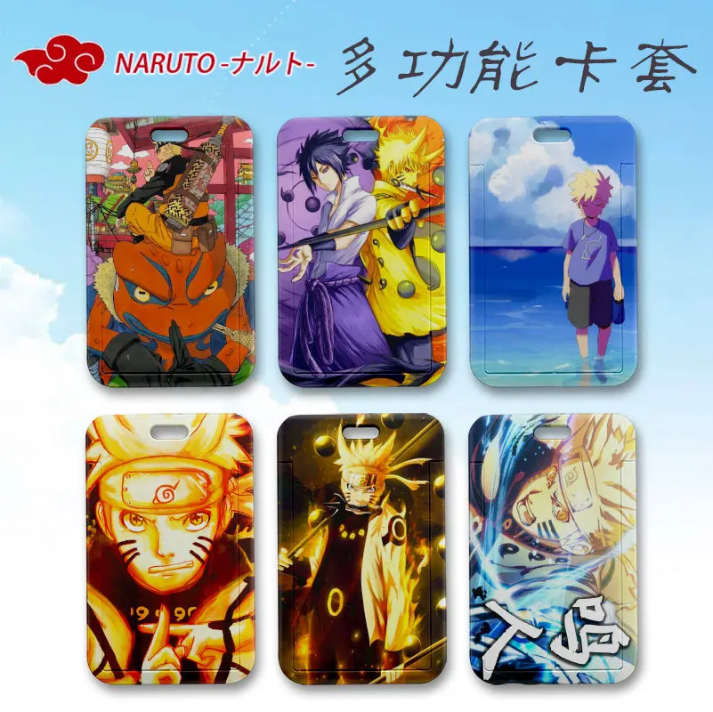 

Anime Naruto Sasuke Student Cartoon Keychain Male Female Bus Id Card Lanyard Phone Rope Holder Lariat Neck Strap Hang Keyring