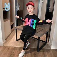 new spring autumn colored letters baby girls suit cotton hoodies sweatshirtspants kids toddler outwear children clothes