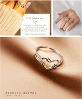 2022 1pc s925 silver ring female korean version of fresh and simple lines hollow love opening sweet bracelet jewelryaccessories