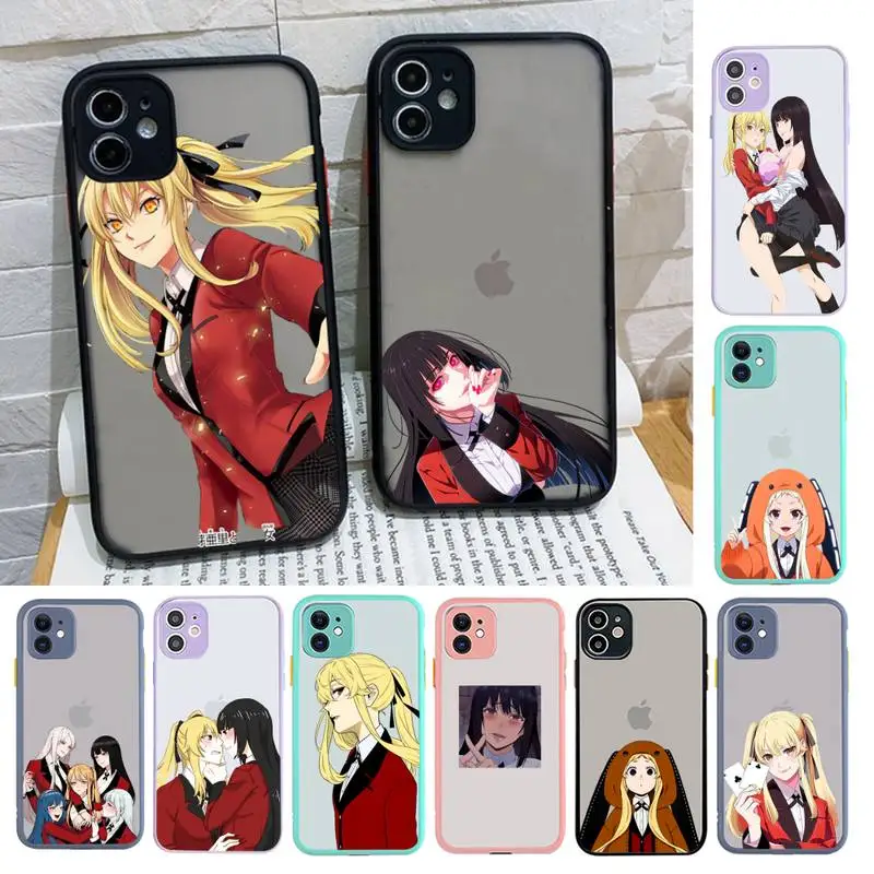

Japanese Anime Kakegurui Jabami Yumeko Phone Case for iPhone X XR XS 7 8 Plus 11 12 13 pro MAX 13mini Matte Shockproof Case
