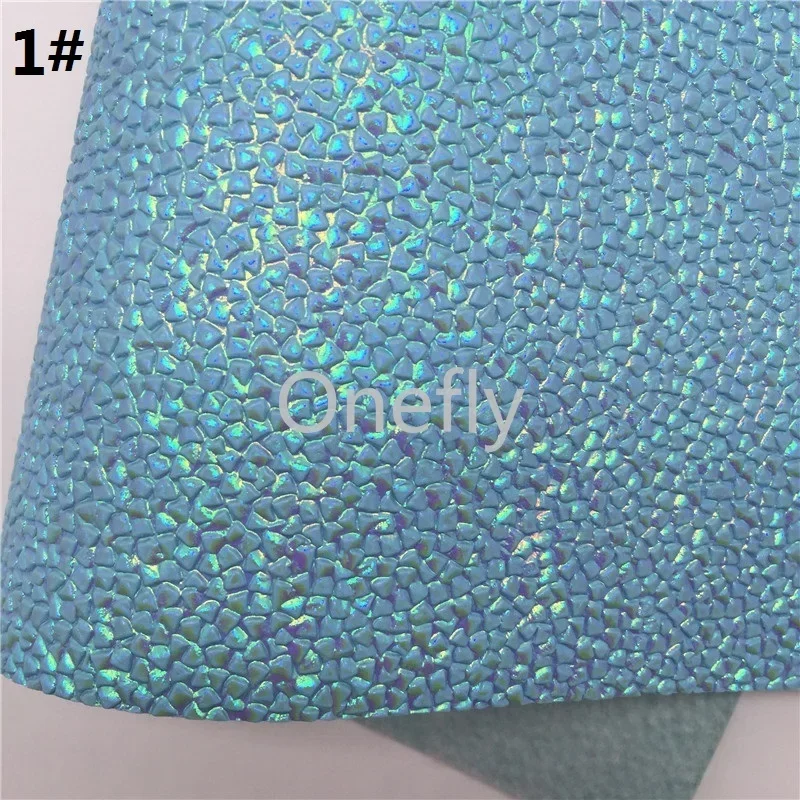 Ткань Onefly Толстая блестящая голубая 21x29 см тисненые листы синтетической кожи для