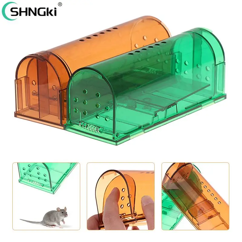

Smart Self-locking Mousetrap Safe Firm Transparent Household Mouse Catcher Control Cage Reusable Mice Rodent Catcher Rat Traps