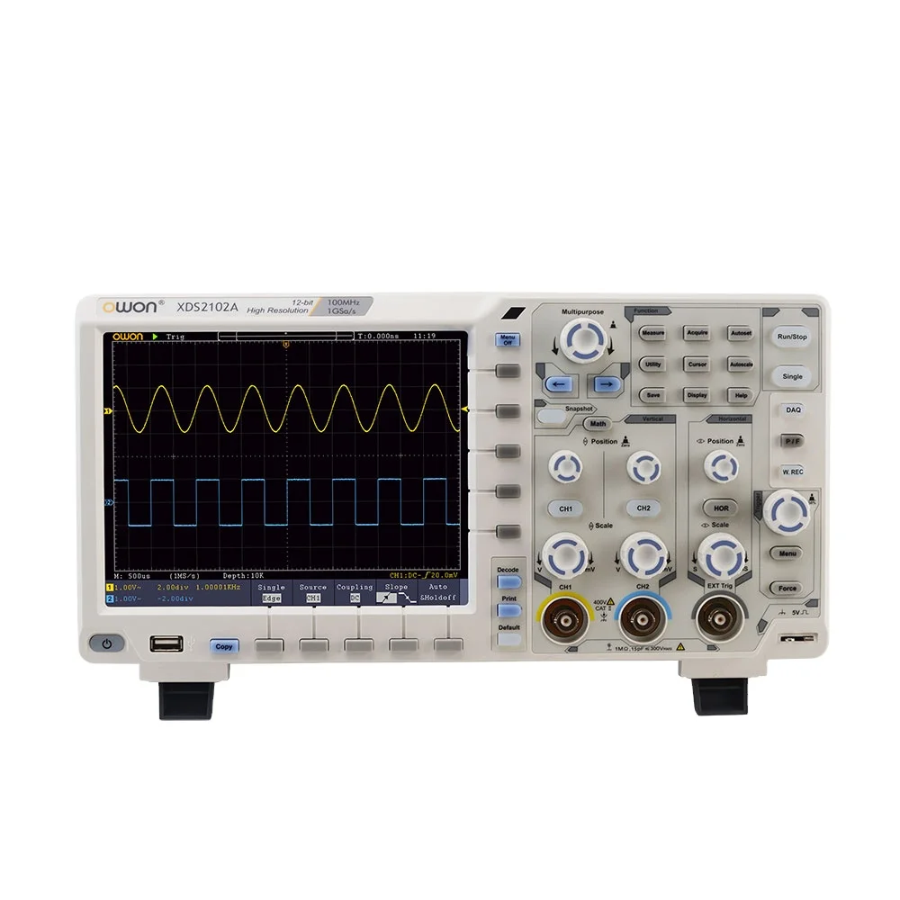 

OWON XDS2102A Digital Oscilloscope 2 Channels 100 MHz 1 GSa/s