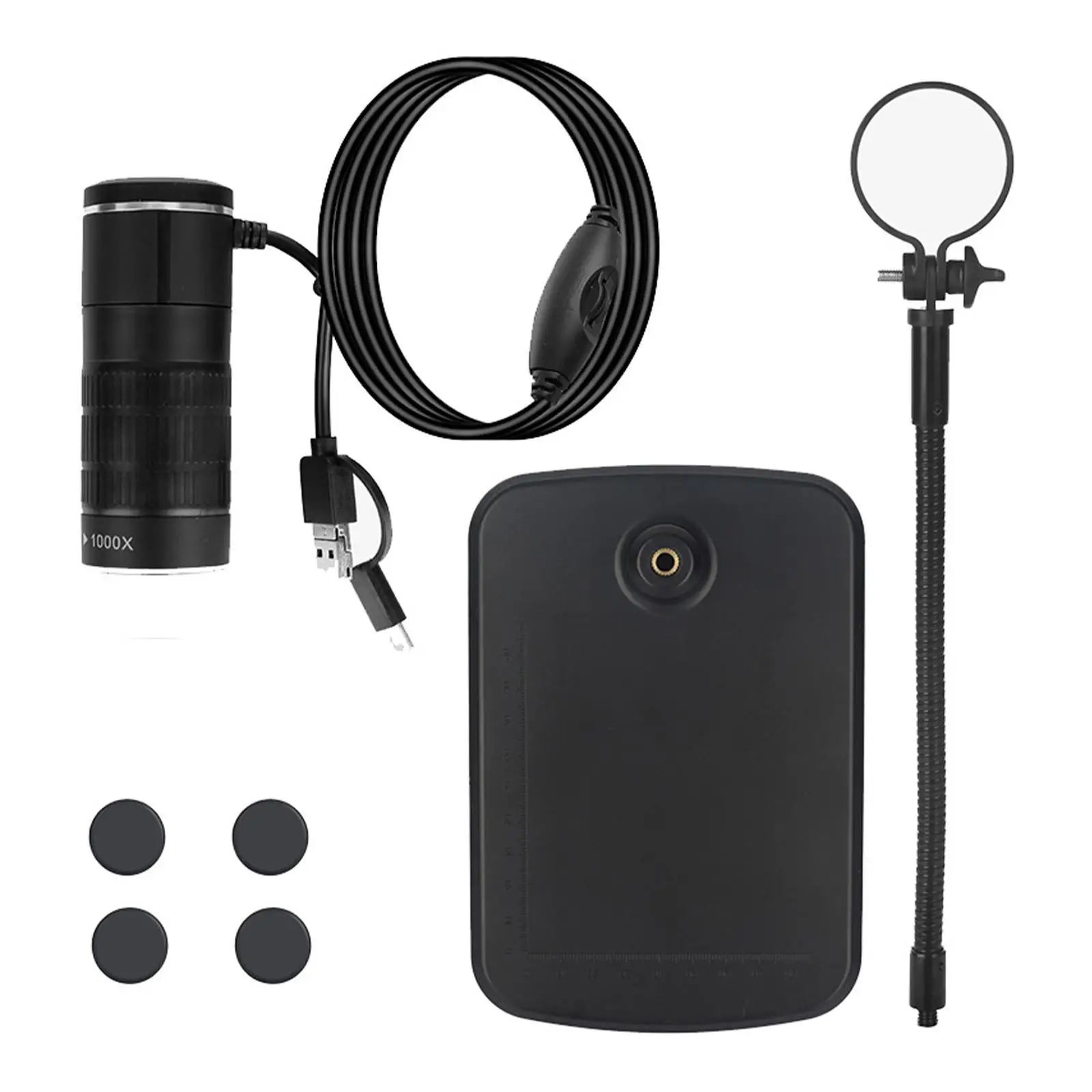 

3in1 Type-C USB Digital Microscope Camera 1000X 8LED HD1080P Portable Electronic Zoom Magnifier Snake Tube Stand for Android PC