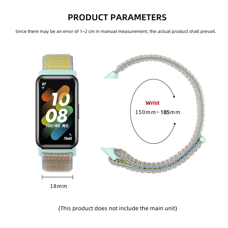 Strap for Huawei Band 7 Smartwatch Accessories Nylon Loop Breathable Sport Replacement Wristband Bracelet for Huawei Watch Band7