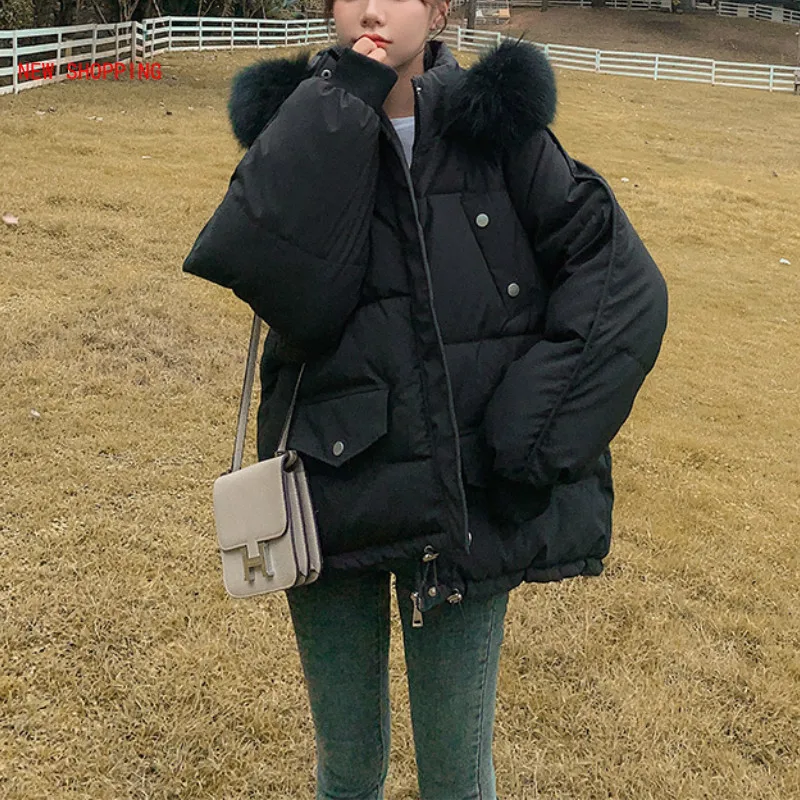 Зимняя хлопковая парка размера плюс Женская куртка с воротником из