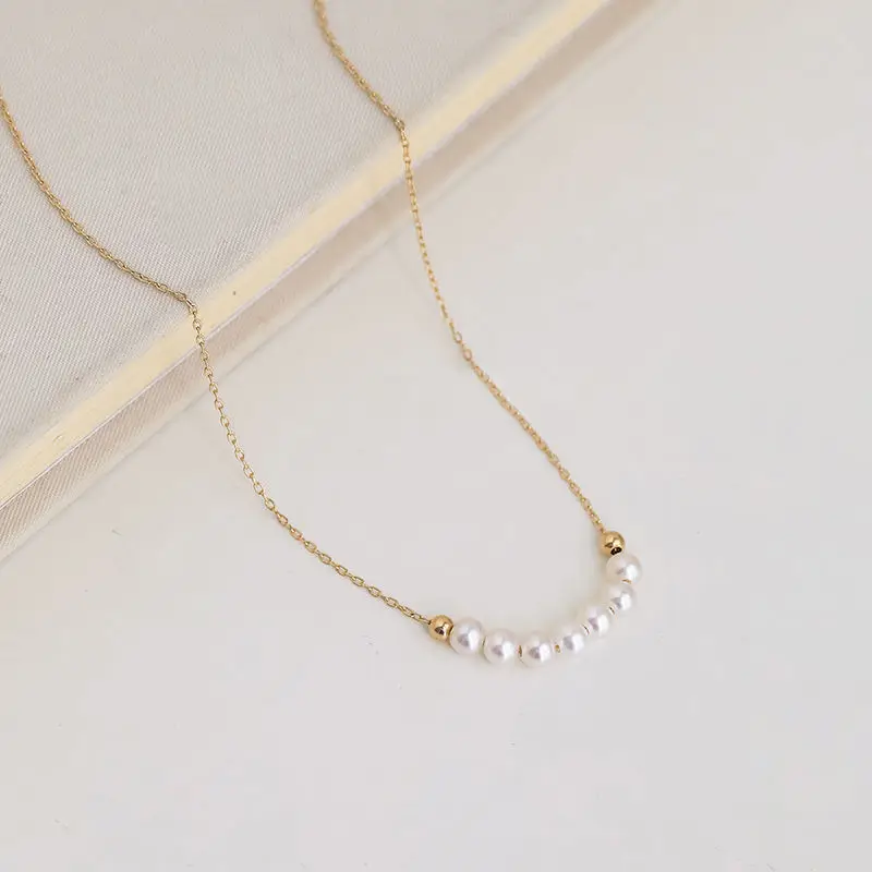 Draweye Pearls Necklaces for Women Simple Elegant Summer Korean Fashion Jewelry Ins New Vintage Simple Pendant Necklace