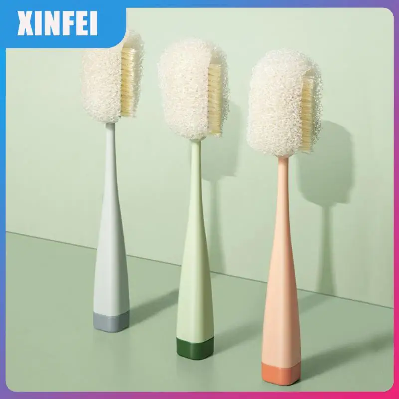 

Detachable Long Handle Sponge Brush Vertical Soft And Hard Double Brush Head Decontamination Brush Thermos Cup Cleaning Brush