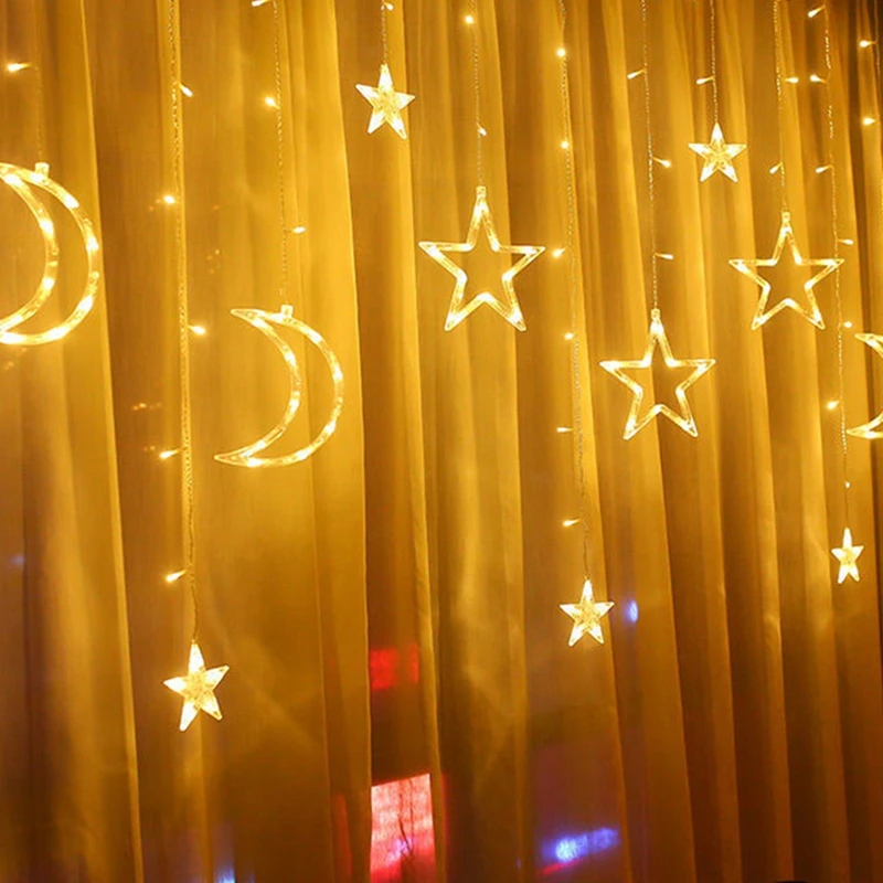 

СВЕТОДИОДНАЯ Гирлянда-занавеска «Звезда и Луна»
