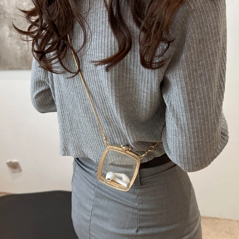 Молодежная прозрачная квадратная сумка из акрила водостойкая для законодателей