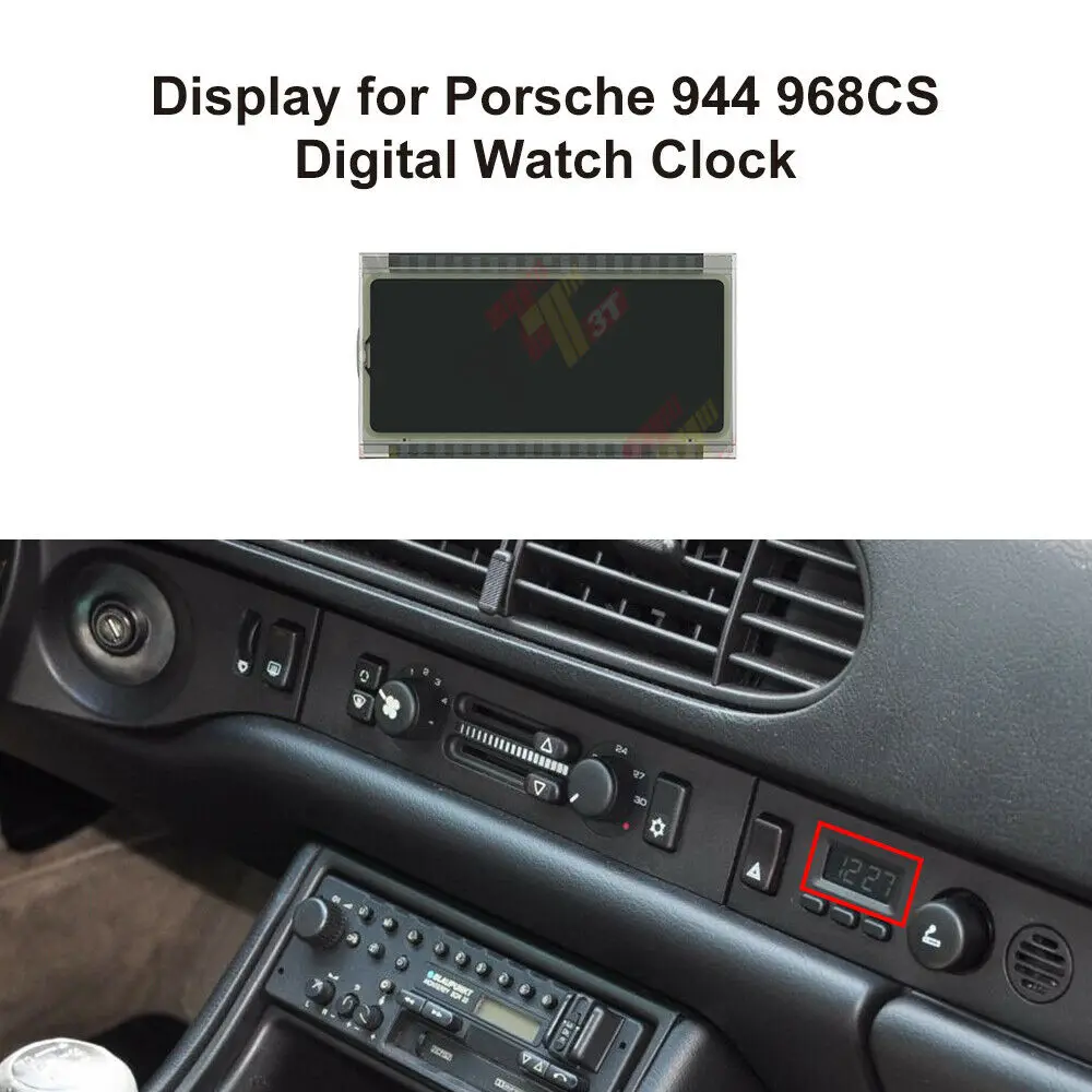 Фото ЖК-дисплей на приборной панели для цифровых часов Porsche 944 968 CS №1