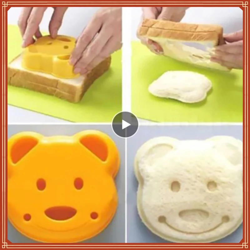 

New in Bear Sandwich Mold Toast Bread Making Cutter Mould Cute Baking Pastry Tools Children Interesting Food Kitchen Accessories