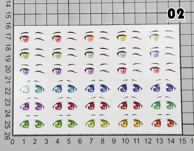 

Водяные наклейки для глаз кукол