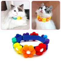 new pets dog puppy flower style dog collar hair decoration dog bow tie necklace pet dog cat bowties dog grooming accessories