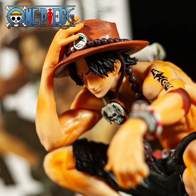 

Figure Ace Squatting Backpack Luffy Zoro Sanji Rona Mei Anime Model Decoration Toy Gift PVC Model Toys