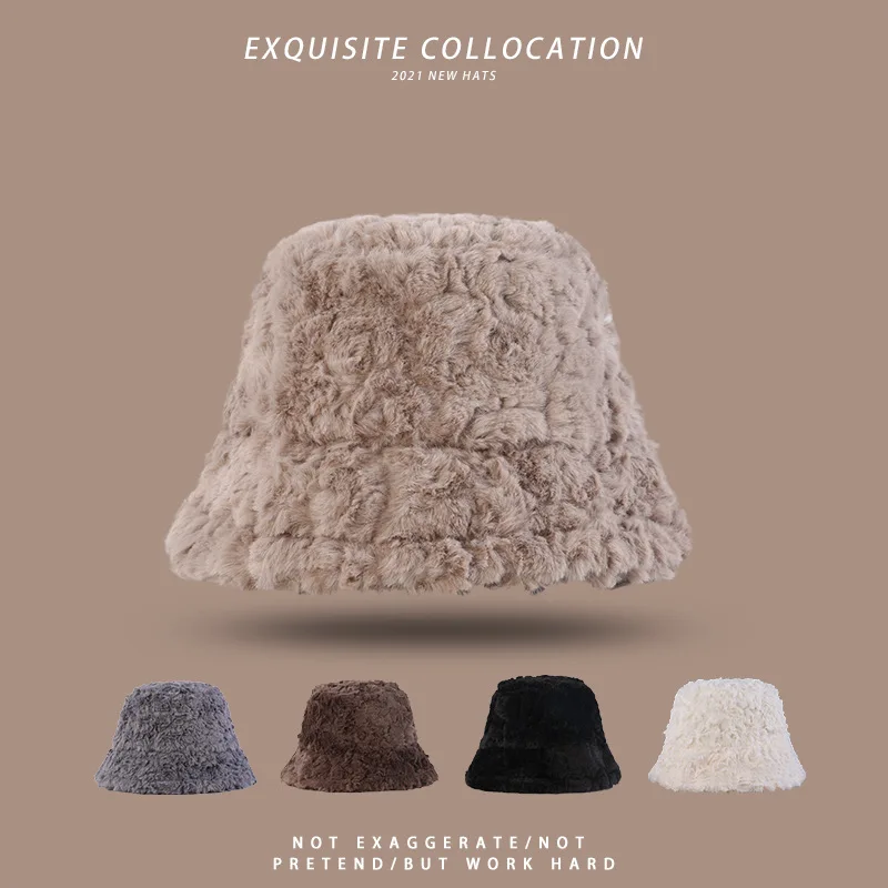 

Winter Hat Female All-Matching Warm Bucket Hat Fashion Sun-Proof Student Ear Protection Cold Protection Hat Online Influencer Re