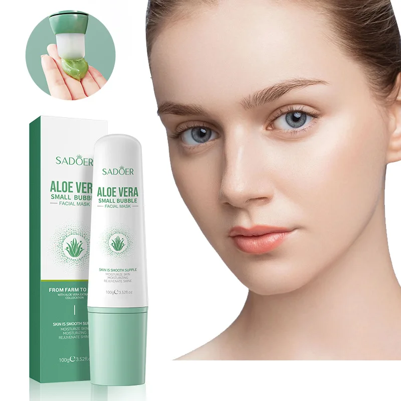 

Aloe Vera Small Bubble Mask Acne Treatment Remove Blackheads Anti-Redness Soothing Mask Moisturize Whitening Face Care Products