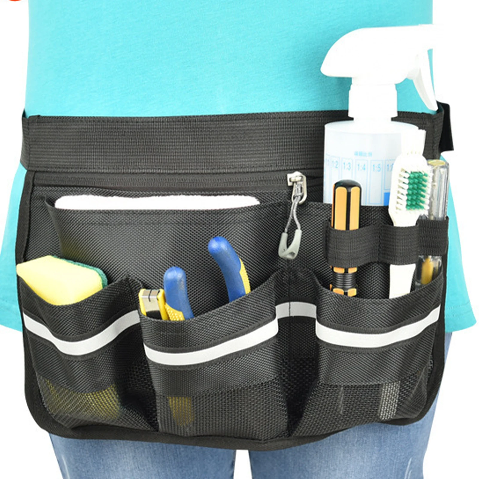 

Garden Tool Belt Cleaning Kit Fanny Pack Adjustable Gardening Tool Waist Bag Durable Waist Apron With Pockets Cleaning Supplies