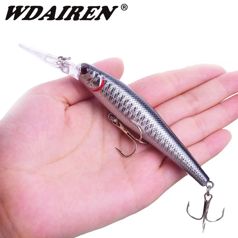 

1Pcs Minnow Fishing Lure Laser Plastic Artificial Hard Bait 12.5cm Floating Wobblers for Pike Bass Carp Crankbait Fishing Tackle