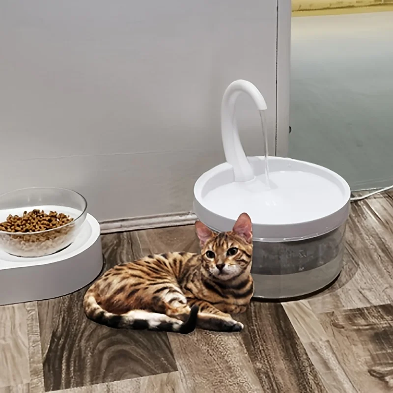 

【Local delivery】New! USB-Powered Automatic Cat Water Fountain with LED Light