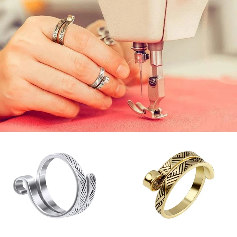 

1Pc DIY Multi Style Ring Knitting Loop Crochet Tool Knitting Ring Finger Wear Thimble Yarn Adjustable Open Fingering Tools 2023