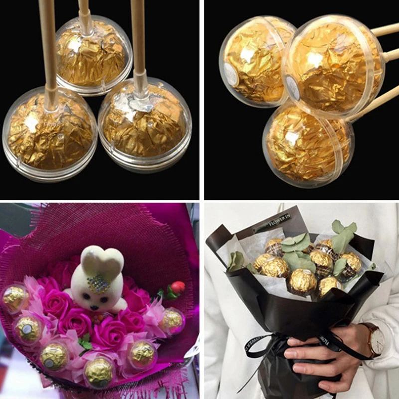 Flower Candy Box Bouquet Chocolate Ball Holder Case Valentine Day Gift Box