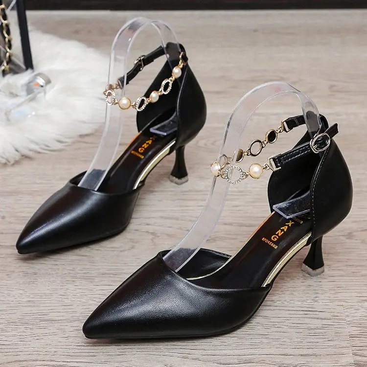 

Женские классические туфли на шпильке, удобные розовые туфли на высоком каблуке, с пряжкой, белые, для вечерние, 2022