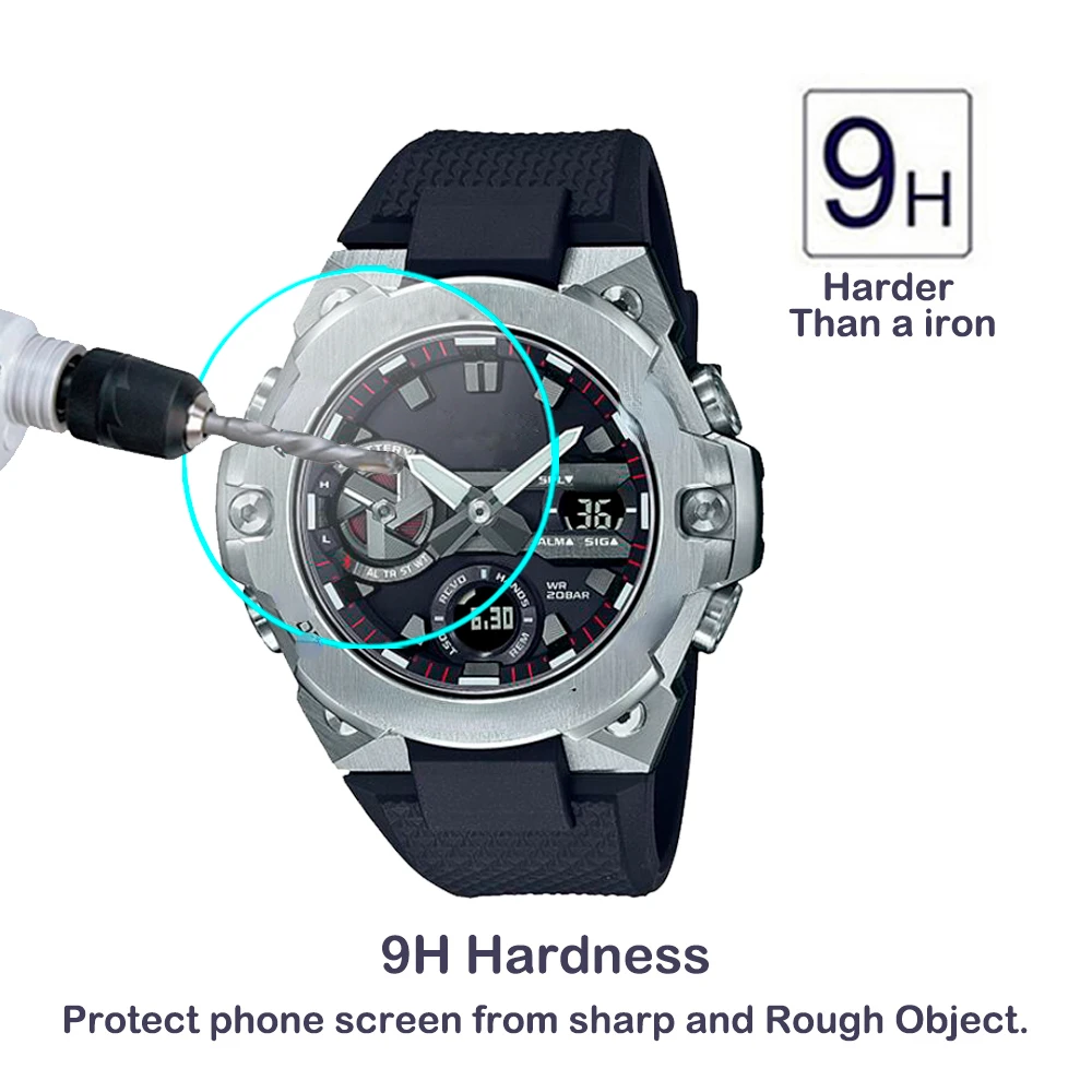 2Pcs HD Clear Screen Protector Film Glass For Casio G-SHOCK GSTB400 GST-B400D GST-B400BD GST-B400 GST-B400AD 2.5D Tempered - купить по