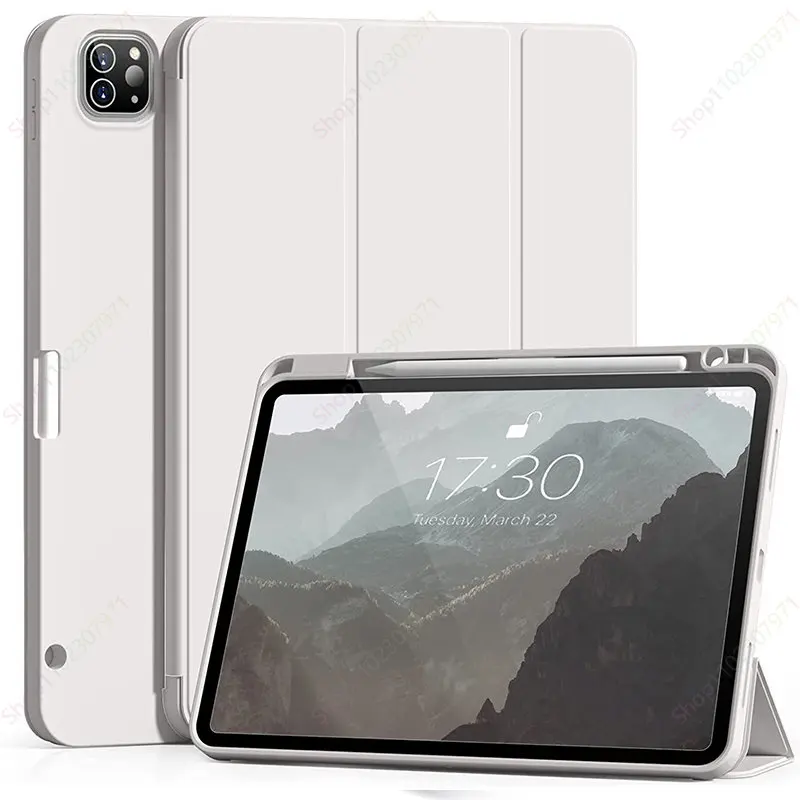 

С держателем для карандаша, планшетом для iPad Pro 12,9 дюйма, планшетом 2022, 2021, мягкий силиконовый защитный чехол для iPad Pro 12,9 ', 5-го поколения, 6-го поколения
