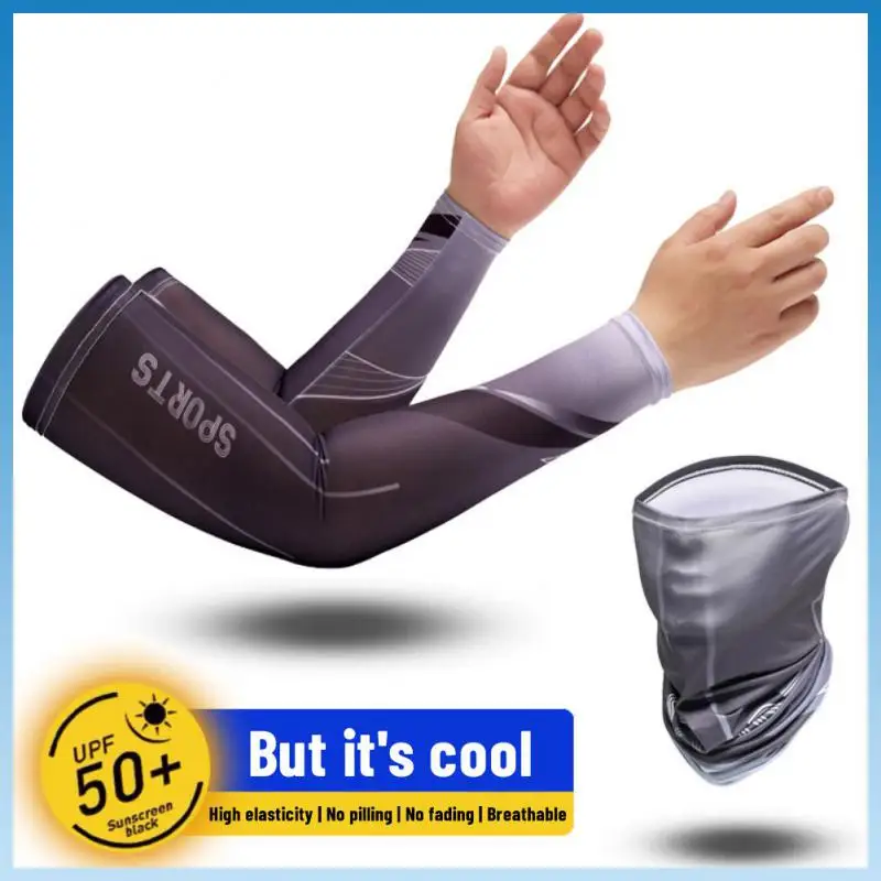 

Durability Elastic Sunscreen Sleeve Cool Ice Silk Sleeve Sports Bicycle New 2023 Arm Guard Outdoors Comfort Antiskid Gauntlet