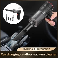 150w wireless car vacuum cleaner 16000pa suction rechargeable handheld vacuum car cleaning tool with 2 nozzles for home office